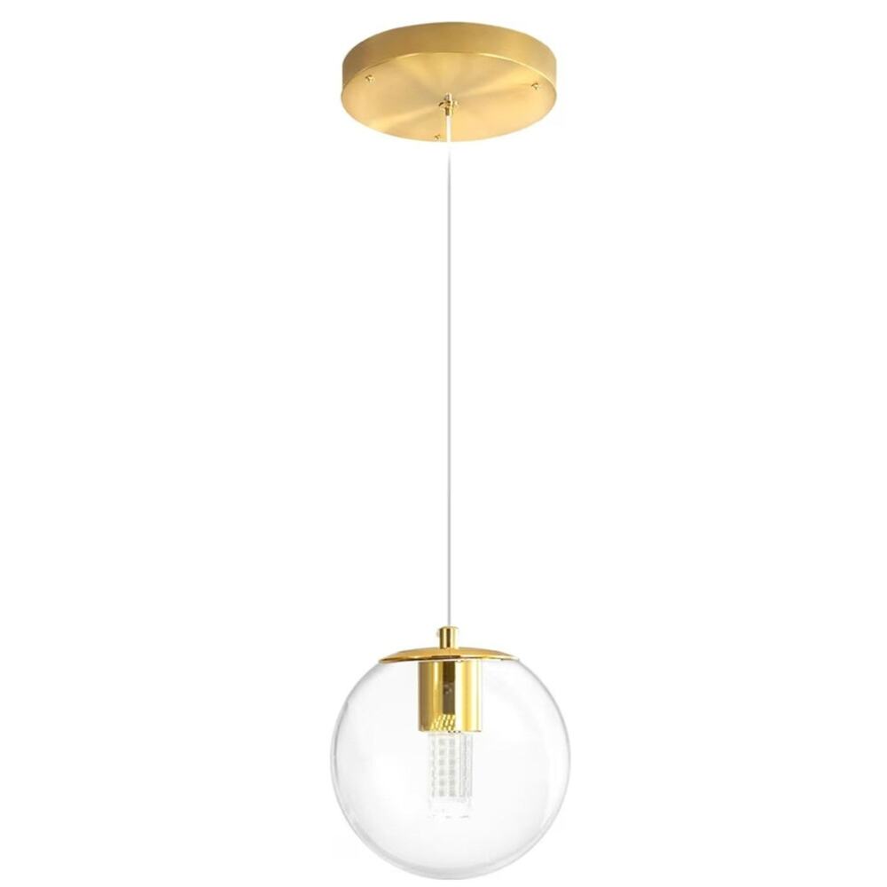 Gold Globe Pendant Light LED Dimmable Remote App Control Kitchen Island